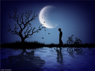 the-silhouette-of-a-lonely-man-vector-16961044